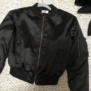 LF satin bomber